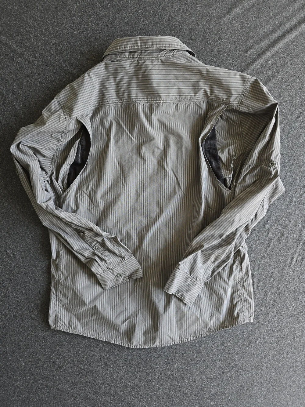 The North Face Sequoia Shirt Men Gray Medium Nylon Short Sleeve Vented Utility